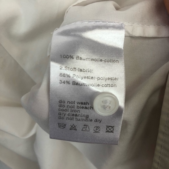 Akris Punto White button-down Pleated blouse sz 10 - Picture 6 of 6